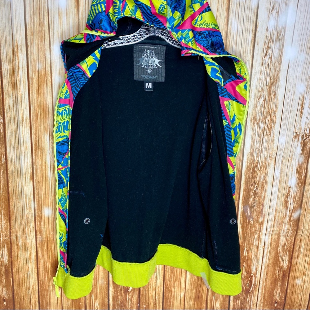 Mens Hoodie Full Zip Fly Racing Motocross Jacket - Picture 6 of 8